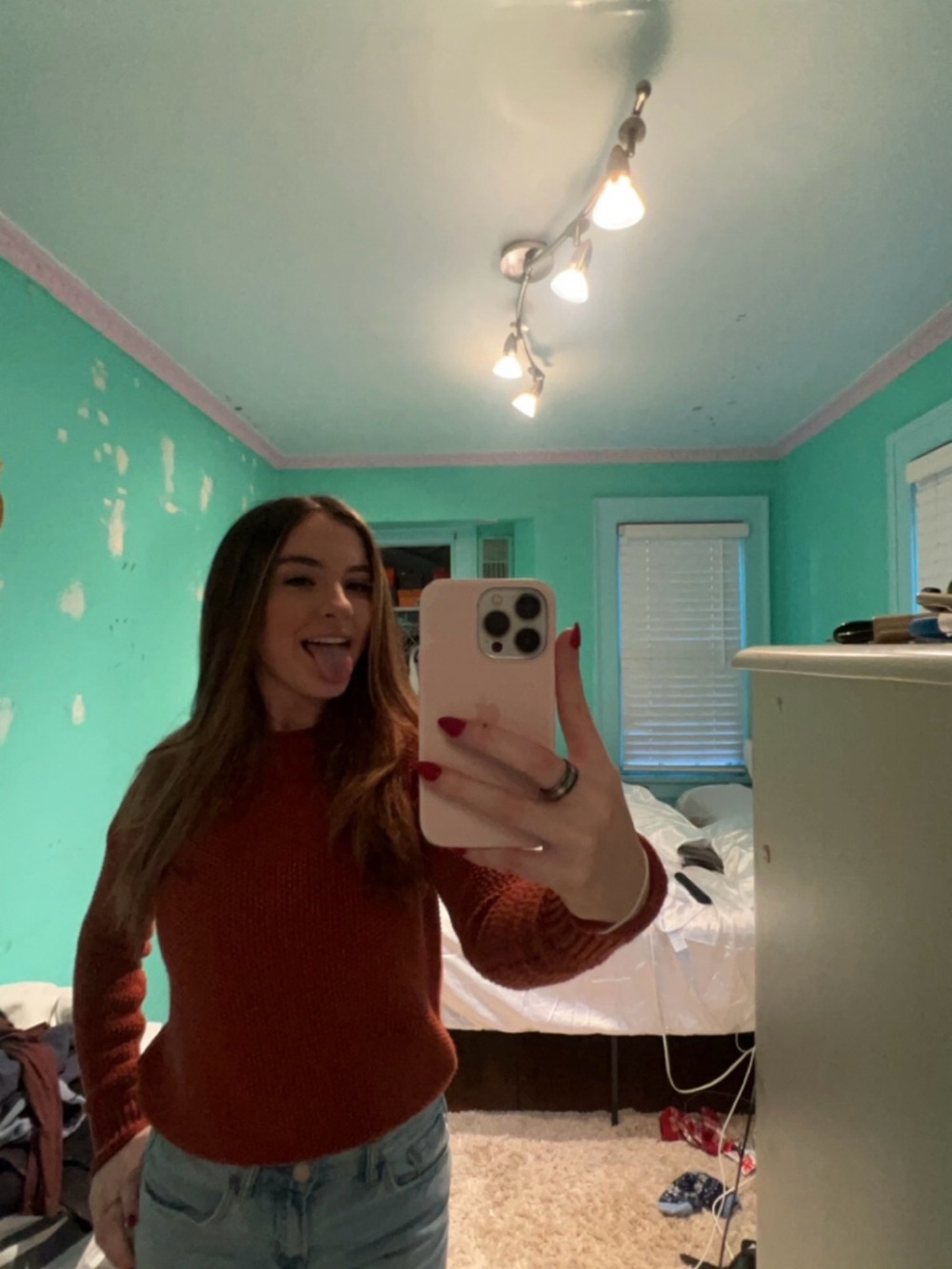 Aeropostale Rust Orange Knit Sweater